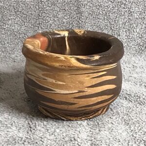 Art Pottery Mission Marble Swirl Small‎ Bowl Southeastern Decor